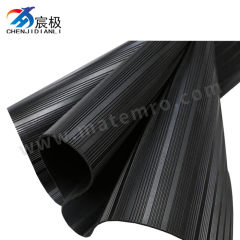 宸极 条纹绝缘胶板 CH-TW815 卷 橡胶 8mm 25KV 1*5米（卷）  黑色