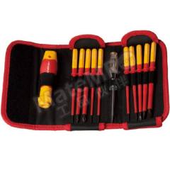 力易得 双色可换批杆绝缘螺丝批组套 E1174 套  