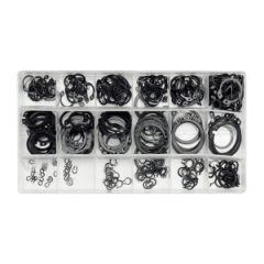 易尔拓 轴用钢丝挡圈组套 YT-06880 盒 φ3~32 碳钢  