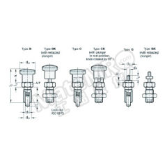 伊莉莎冈特 带定止位分度销 817-5-8-BK-NI 个 不锈钢303  