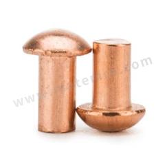 劲功 紫铜半圆实心铆钉 φ4*20 个 本色 紫铜 20mm φ4  