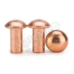 劲功 紫铜半圆实心铆钉 φ4*20 个 本色 紫铜 20mm φ4  