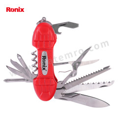 RONIX 多功能钳 RH-1192 把 不锈钢 标准 铝 ABS 15合1  红银色