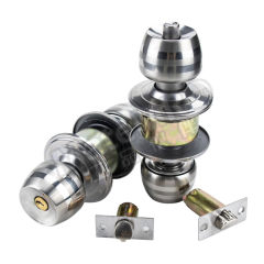 海斯迪克 房门球锁 HKCX-204 个 不锈钢 70mm中心距长舌  