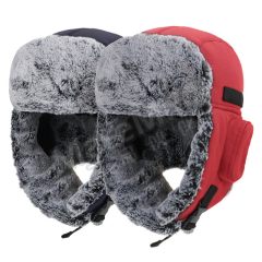 海斯迪克 保暖防寒帽 HK-85 顶 58-60cm 尼龙+绒毛  玫红色