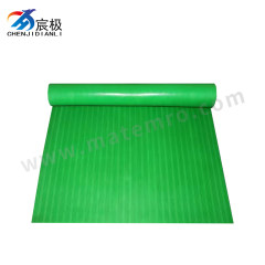 宸极 条纹绝缘胶板 CH-TWLJB611 卷 橡胶 绿色配电室专用 6mm 15KV 1*1米（卷）  