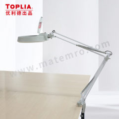 拓利亚 夹持式圆形LED灯放大镜 ML04-86A 个 放大倍率5D 白玻光学镜片  