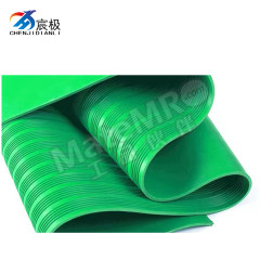 宸极 条纹绝缘胶板 CH-TWLJB611 卷 橡胶 绿色配电室专用 6mm 15KV 1*1米（卷）  