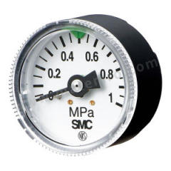 SMC G46系列一般用压力表带限位指示器 G46-10-01 安装方式:标准式 表盘外径:42.5mm 压力范围:0~1MPa 接口:R1/8  个