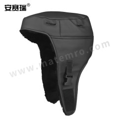 安赛瑞 安全帽加绒内衬 3A00241 顶 均码 PU皮 平剪绒  黑色