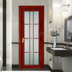 精工虎 夹板门 1100mm*高2300mm 扇 铝合金 锈红色，下带百叶  