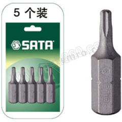 世达 6.3mm系列25mm长中孔花形旋具头 SATA-59244 组 TT20 沙丁镍处理  