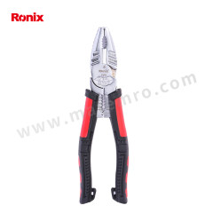 RONIX 多功能钢丝钳 RH-1193 把 8寸 标准 CRV TPR  黑红色