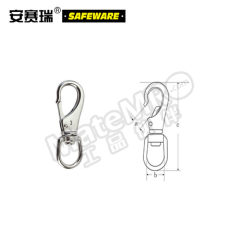 安赛瑞 不锈钢万向钩 10592 包 不锈钢 100*22mm  